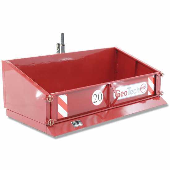 GeoTech Pro TB120 - Cassone ribaltabile per trattore in metallo - Paletta sollevatrice