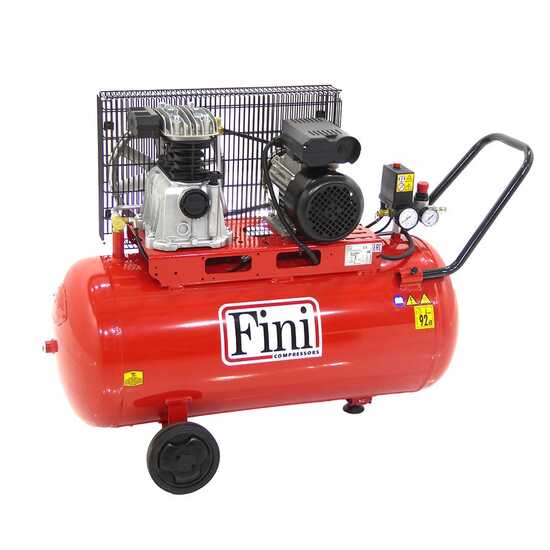 Fini Advanced MK 102 N 90 2M - Compressore aria elettrico monofase a cinghia - Motore 2 HP - 90 lt