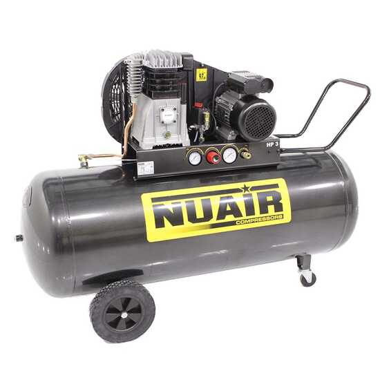 Nuair B 3800B/3M/200 TECH - Compressore aria elettrico monofase a cinghia - Motore 3 HP - 200 lt