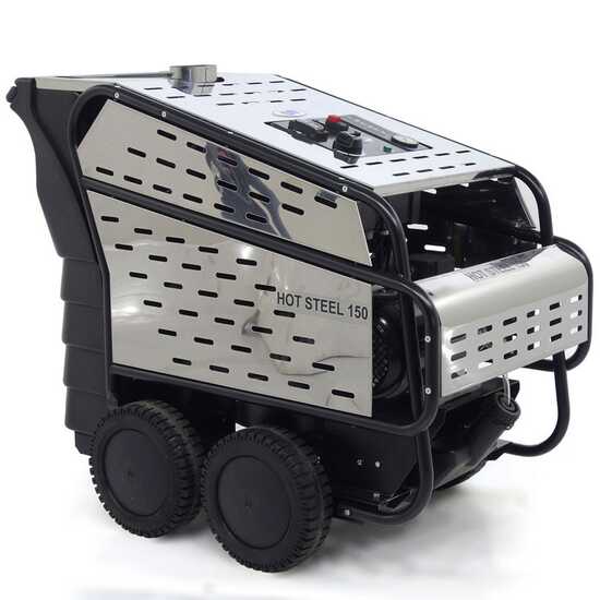 ITM - HOT STEEL 150/15 - Idropulitrice professionale triale ad acqua calda - trifase - 150 bar - 900 l/h - INOX