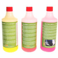 Set 3 detergenti professionali per idropulitrici - specifici per la pulizia Auto e affini - 3 flaconi da 1 lt