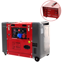 GeoTech Pro DGP8500SE-3 - Generatore di corrente diesel silenziato carrellato con AVR 6.0 kW - Continua 5.5 kw Full-Power + ATS Trifase