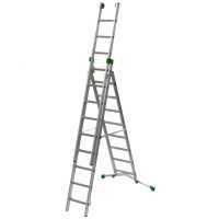Facal Super Prima P290-3, 8+9+9 gradini, 6.25 m - Scala in alluminio trasformabile - Altezza stimata operativa 7.15 m