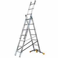 Gierre Hailo Hobbylot AL405GLIM, 3x7 gradini, 3.90 m - Scala in alluminio - Altezza stimata operativa 4.90 m
