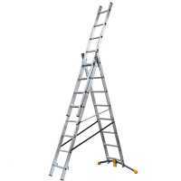 Gierre Hailo Hobbylot AL410GLIM, 3x8 gradini, 4.90 m - Scala in alluminio - Altezza stimata operativa 5.90 m
