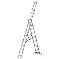 Gierre Hailo Hobbylot AL435GLIM, 3x11 gradini, 6.90 m - Scala in alluminio - Altezza stimata operativa 7.90 m