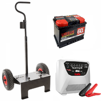 Set completo: carrello Volpi + batteria 60 ah + caricabatteria Telwin Touring 18