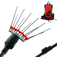 Infaco V5000P3ET - Abbacchiatore elettrico a batteria - Asta telescopica da 220 a 280 cm - Batteria a zaino inclusa