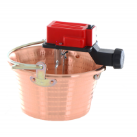 NuovaFac Cuoca Automatica - Paiolo in rame elettrico martellato per polenta base piana 4L - 5W