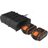 Worx WA3611 - Starter Kit Caricabatterie doppio + 2x Batterie 20V/4Ah