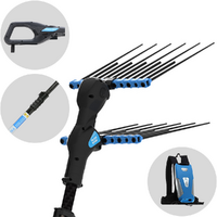 Campagnola Alice STAR 58 PLUS - Asta in carbonio - 245 - 330 cm - Abbacchiatore elettrico - Batteria a zaino inclusa