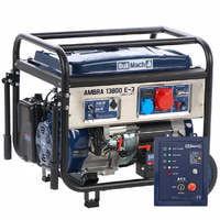 BullMach AMBRA 13800 E-3 - Generatore di corrente carrellato a benzina con AVR 10 kW - Continua 9 kW Trifase + ATS