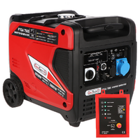 GeoTech Pro PTGA 7500 - Generatore di corrente ad inverter silenziato carrellato 5,8 kW - Continua 5,5 kW Monofase + ATS