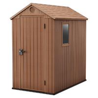 Keter Darwin marrone - Casetta porta attrezzi - Con finestra laterale - 125x184.5x205 cm