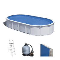 Gre Haiti Ovale 800x470x132cm - Piscina fuori terra - Traverse interrate