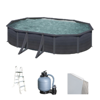 Gre Kea Ovale 610x375x120cm - Piscina fuori terra in acciaio