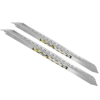 RA100X35 - Coppia rampe di carico fisse 3.5 mt in alluminio con bordi - Portata 21 quintali