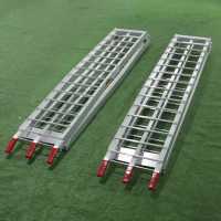 GeoTech ATV-003 - Coppia rampe di carico pieghevoli da 3,10 mt in alluminio - Portata 6.5 quintali - Per trattorino, quad, etc.