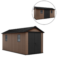 Keter Newton plus 7515/1575 - Casetta da giardino - Con porta doppia anta e finestre - 230x476x246 cm