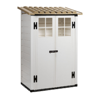 Garofalo Tuscany Evo 100 - Casetta da giardino - Con finestre e porta a doppia anta - 122.5x82.5x201 cm