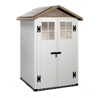 Garofalo Tuscany Evo 120 - Casetta da giardino - Con finestre e porta a doppia anta - 122.5x122.5x214 cm