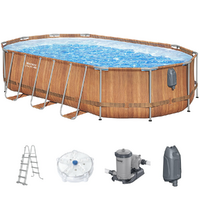Bestway Steel Pro Max Comfort Jet 56719 - 610x366x122 cm - Piscina Ovale con sistema idromassaggio