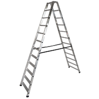Gierre DoppiaSalita AL890, 2x12 gradini, 3.33 m - Scala doppia in alluminio - Altezza stimata operativa 4.33 m