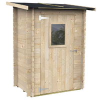 Alce Hobby 146x98 - Casetta da giardino in legno - Con finestra frontale - 146x98x197 cm