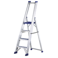 Svelt Regina SREGI108, 4 gradini, 1.70 m - Scalandrino in alluminio con cavalletto - Altezza stimata operativa 2.96 m