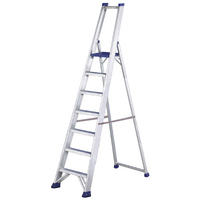 Svelt Regina SREGI130, 7 gradini, 2.45 m - Scalandrino in alluminio con cavalletto - Altezza stimata operativa 3.66 m