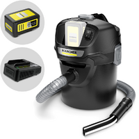 Karcher AD 2 Battery - Aspiracenere a bidone - Vano raccolta in metallo 14 lt - 18V/5,0Ah