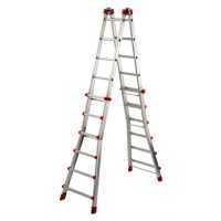 Gierre Peppina AL060, 2x12 gradini, 5.90 m - Scala telescopica in acciaio - Altezza stimata operativa 6.90 m