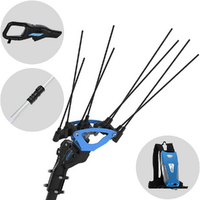 Campagnola Icarus V1 58 - Asta in alluminio da 185-270 cm - Abbacchiatore elettrico - Batteria a zaino inclusa