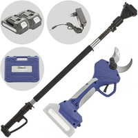 BullMach DIVIANE 40 - Forbice elettrica a batteria + Asta telescopica 130-200 cm - 2x21V 2Ah