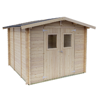 Alce Iris 249x249 - Casetta da giardino in legno - Con finestre e porta a doppia anta - 249x249x207 cm