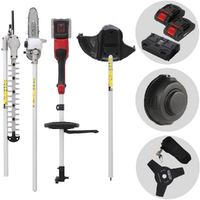 GeoTech X-Line MT-40V - Decespugliatore multifunzione a batteria - 40V - 2x20V 2Ah