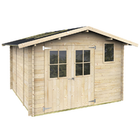 Alce Elena Express 296x296 - Casetta da giardino in legno - Con finestre e porta a doppia anta - 296x296x219 cm