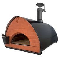Pizza Party Passione - Forno ibrido 2 in 1 Gas/Legna per pizza - Camera di cottura 80x60 cm - Piano cottura in biscotto