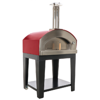 OUTLET - PICCOLI DIFETTI ESTETICI - Rossofuoco Campagnolo Rosso - Forno a legna da esterno con carrello