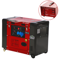 GeoTech Pro DGP8000SE - Generatore di corrente diesel silenziato carrellato con AVR 6 kW - Continua 5.5 kW Monofase + ATS