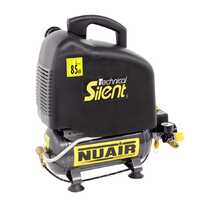 Nuair OM200/6 Sil Tech - Compressore aria elettrico portatile monofase silenziato, oil-less - Motore 1 HP - 6 lt