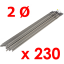 Pacchetto di 230 elettrodi AWS da 2.0 mm